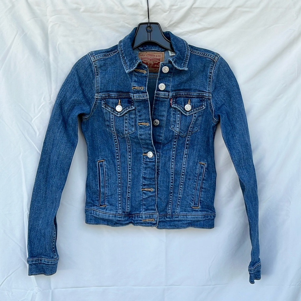 Levi’s Blue Denim Jacket Womens XS Fitted